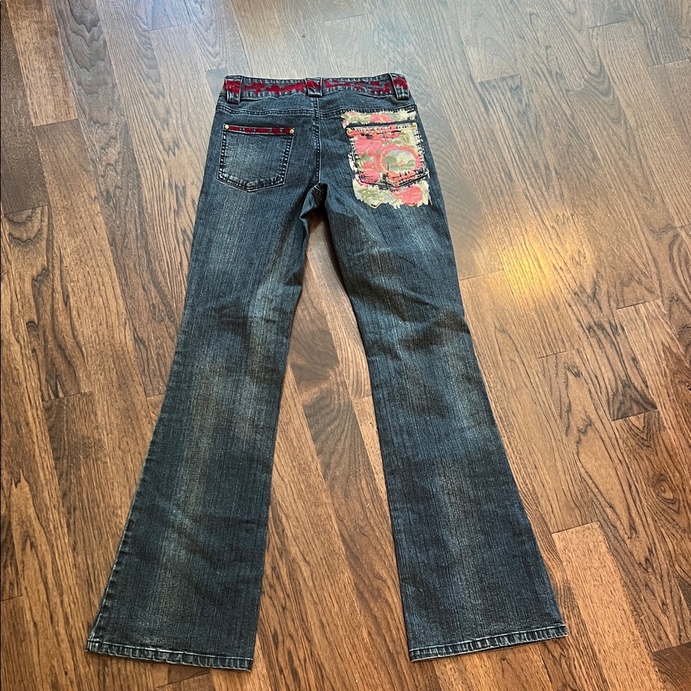 Cach’e Flared Jeans With Patterned Embellishments - image 3